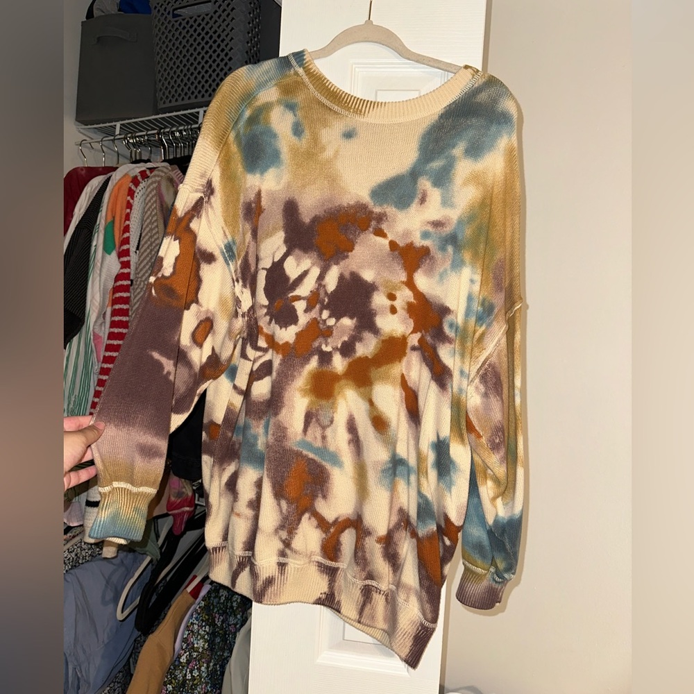 NATURAL LIFE Multicolor Tie-Dye Pullover Size L/XL